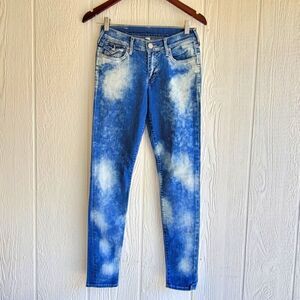 True Religion Acid Wash Skinny Jeans